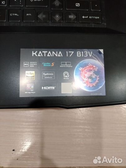 Игровой ноутбук msi katana 17 b13v