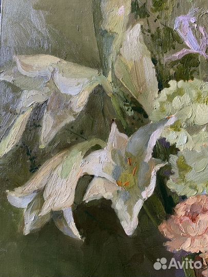 Картина маслом, цветы