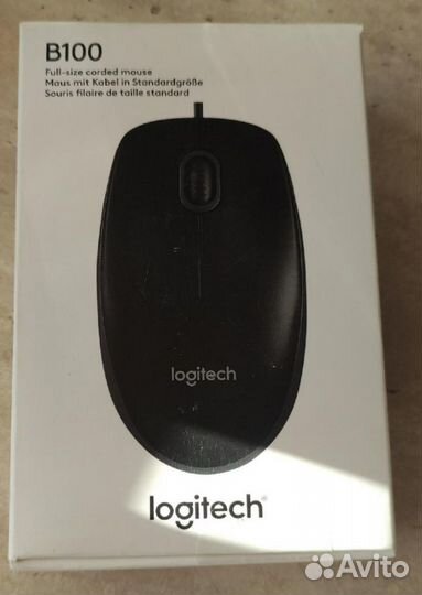 Мышь logitech b100 black