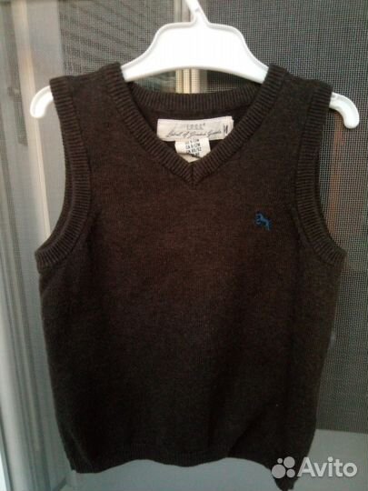 Двойка жилетка рубашка H&M 9-12 месяцев