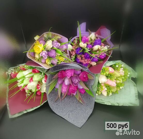 Букеты из тюльпанов