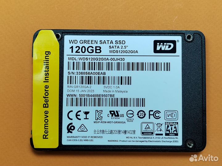 SSD диск Western Digital green 120GB