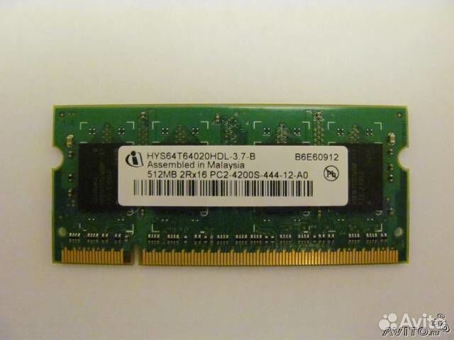 Озу 512 Mb (оперативка) для ноутбука
