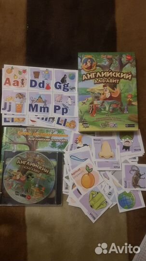 Учим англ. 4 в 1. Два диска,108 карточ. и т.д