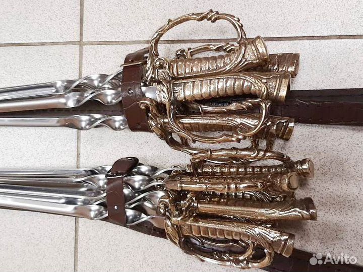 Шампура подарочные, разные наборы, с литой ручкой