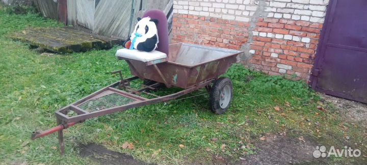 Мотоблок с прицепом самосвалом