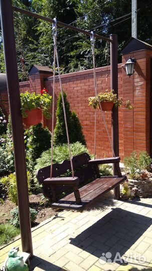 Качели садовые из массива сосны