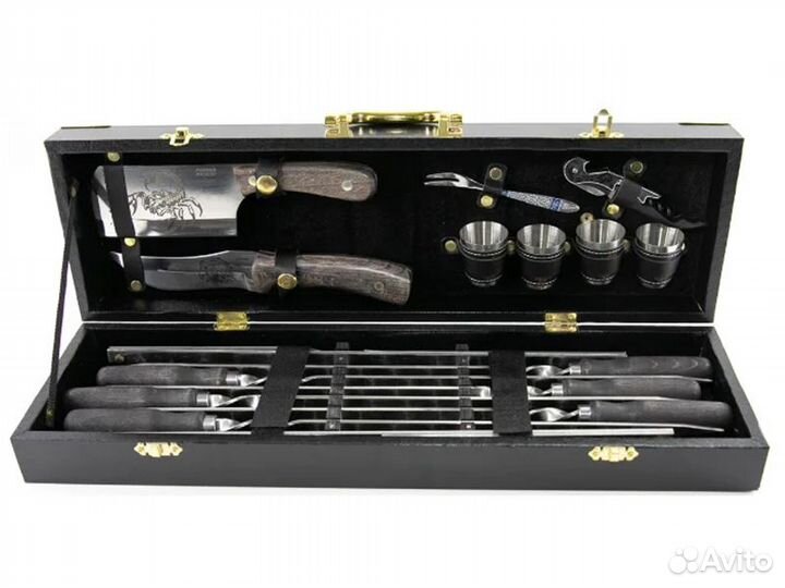 Подарочный шашлычный набор шампура