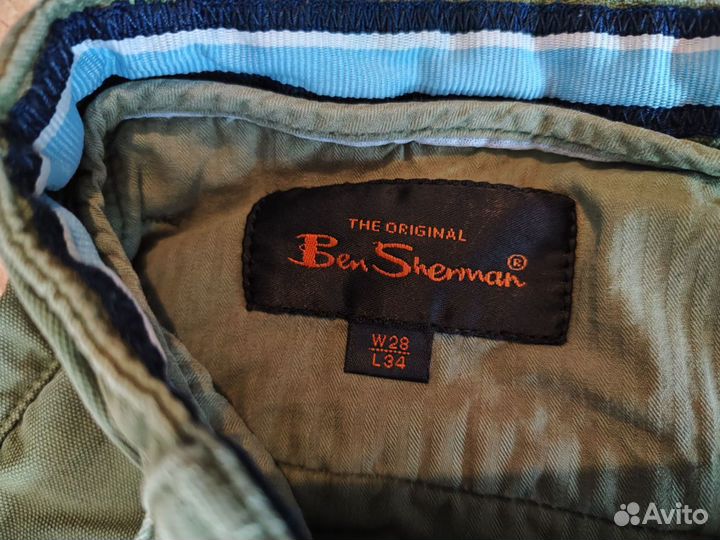 Ben Sherman мужские зелёные брюки 28