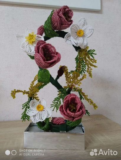 Цветы из бисера
