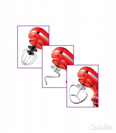 Миксер планетарный Kitfort кт-3415-3, красный