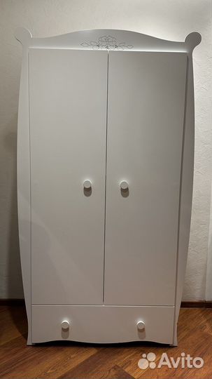 Шкаф двустворчатый детский белый Можга