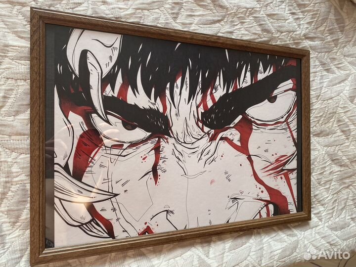 Картина Berserk 1997 (Гатс) на формате А3