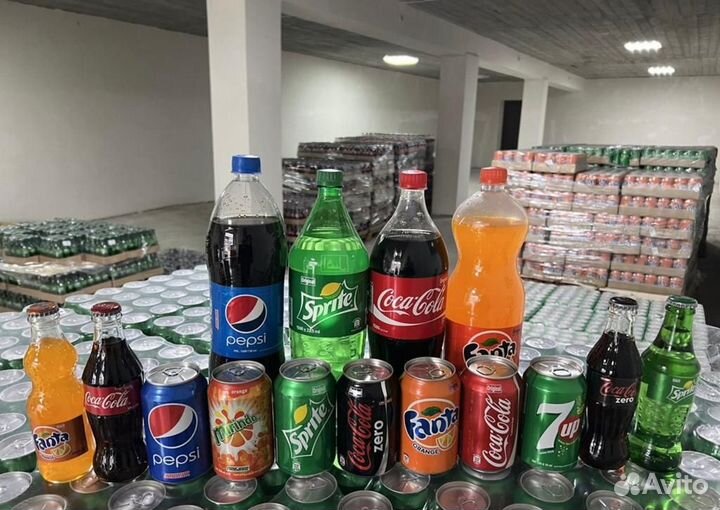 Кока-кола, Фанта, Спрайт, Пепси, Миринда, 7ап
