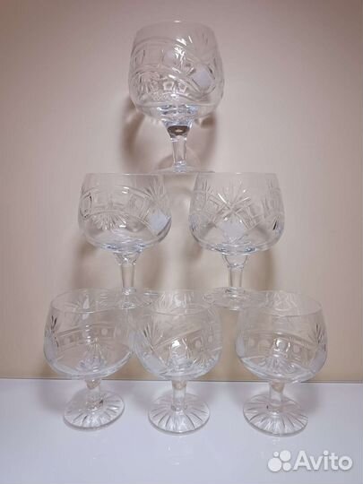 Набор бокалов для коньяка хрусталь