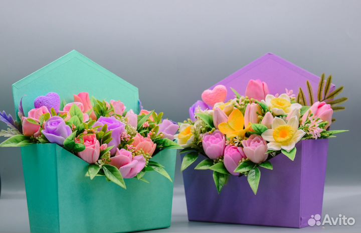 Букет цветов из мыла
