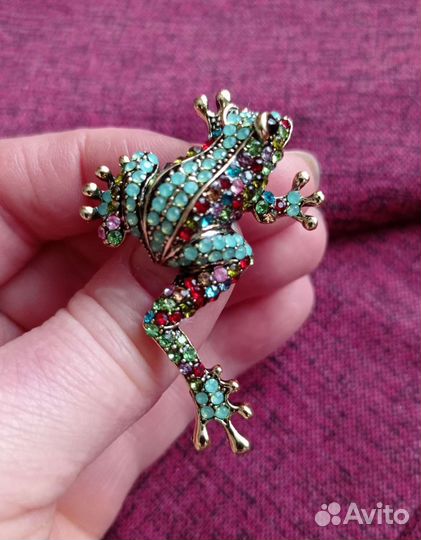 Брошь Лягушка. Новая