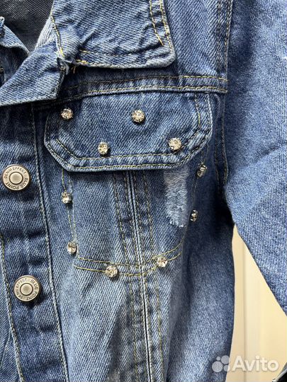 Джинсовая куртка для девочки новая