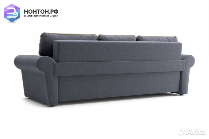 Диван еврокнижка Прованс 3-х местный темно-серый