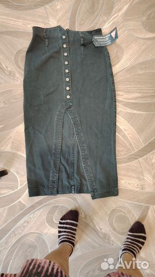 Джинсовая юбка длинная