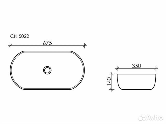 Раковина накладная Ceramica Nova Element CN5022