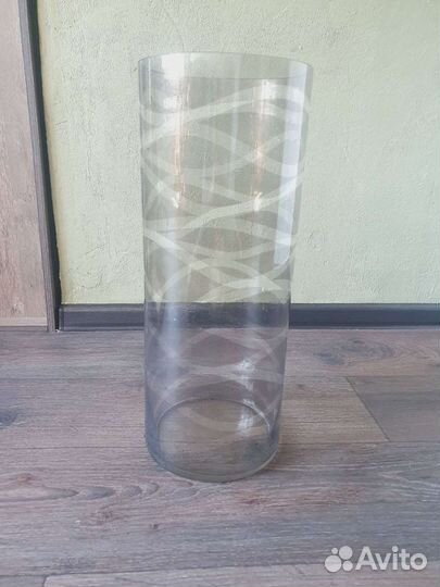 Большая стеклянная ваза, доставка бесплатно