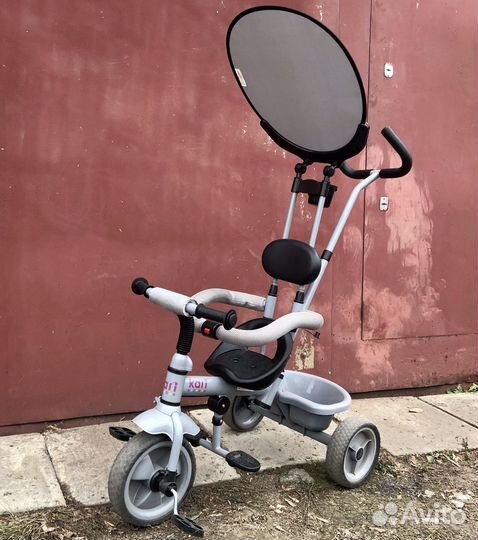 Велосипед с родительской ручкой KariKids