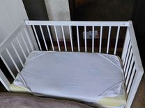 Детская приставная кровать с матрасом