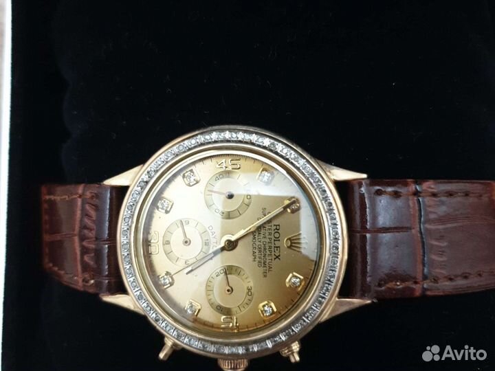 Золотые часы rolex с бриллиантами
