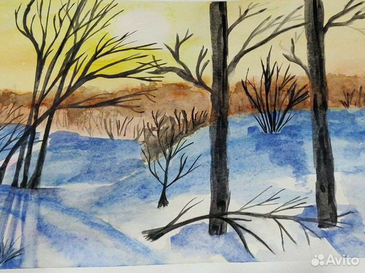 Картина акварель