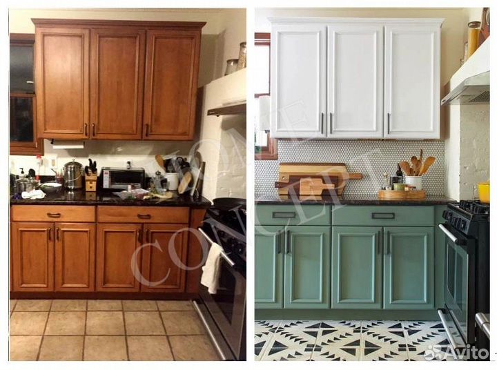 Покраска кухонных фасадов