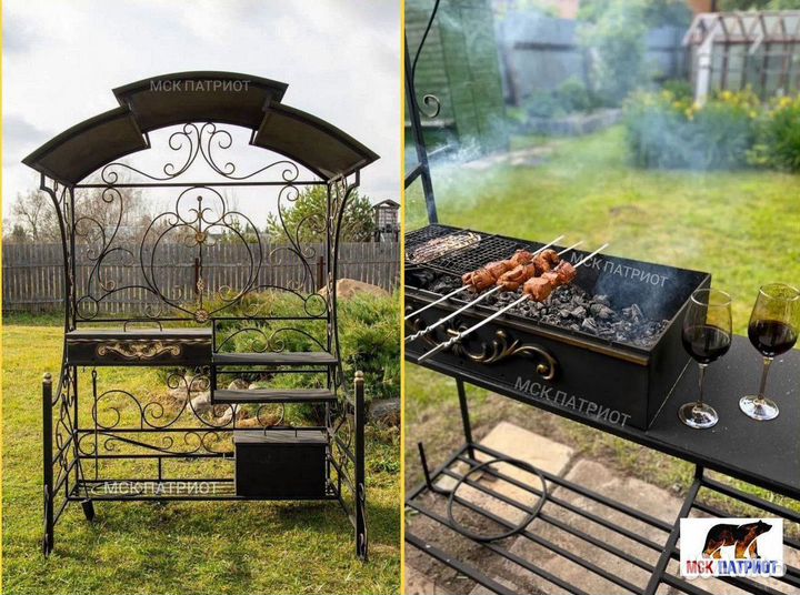 Мангал с крышей