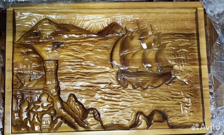 Резные картины из дерева