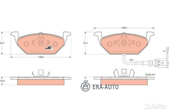 ZF russia GDB1386 ZFR Колодки тормозные дисковые