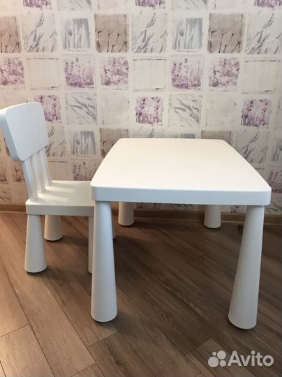 Детский стол и стул IKEA, маммут
