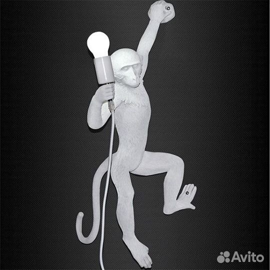 Monkey Lamp бра обезьяна с лампой белая