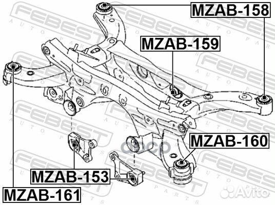 Сайлентблок подушки дифференциала;mazda CX-5 KE