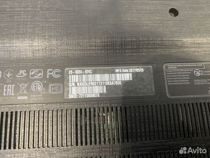 Ноутбук acer aspire 3 E15 E5 523G 97KC
