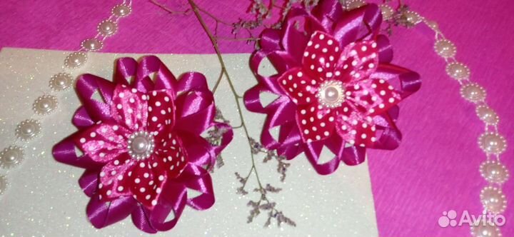 Ободок, резинки, заколки для волос ручной работы