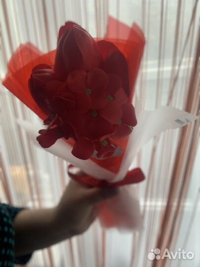 Букет из мыльных цветов