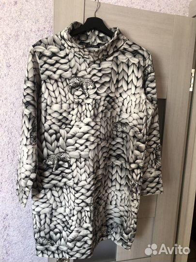 Платье повседневное короткое 44