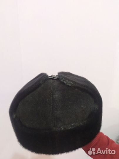Мужская шапка ушанка из нерпы