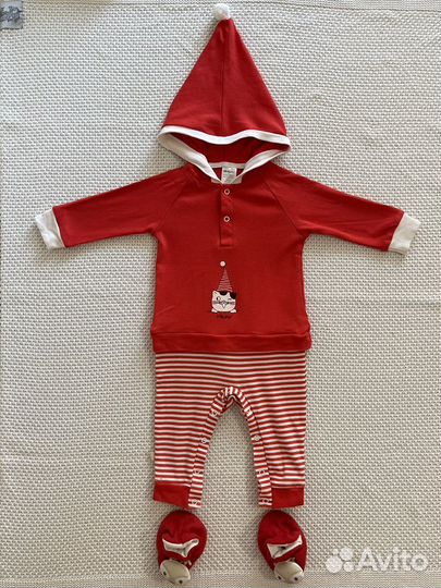 Детский новогодний костюм р74 с пинетками