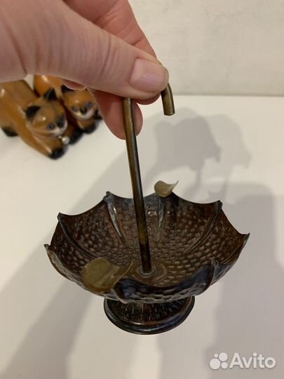 Винтажная пепельница медь/латунь