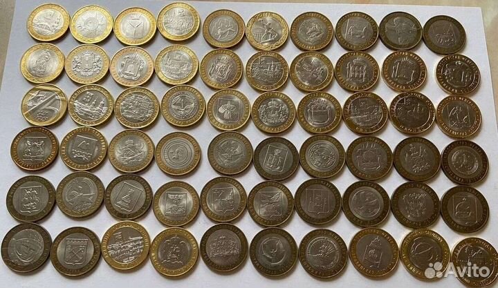 Монеты набор биметалла 10 рублей 2000-2020 без чяп