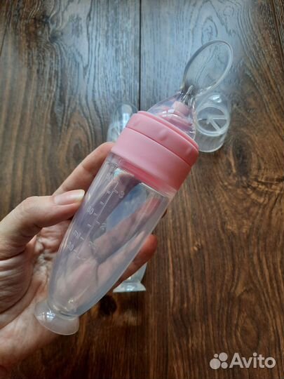 Бутылочка детская с ложкой для прикорма