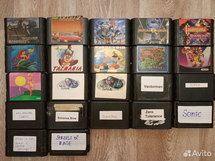 Картриджи Sega без боксов (83 шт.)