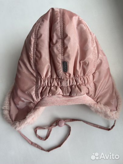 Шапка ушанка с мехом для девочки 50 р
