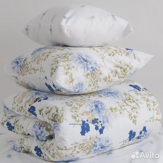 Постельное белье Сатин Nuance Garden blue