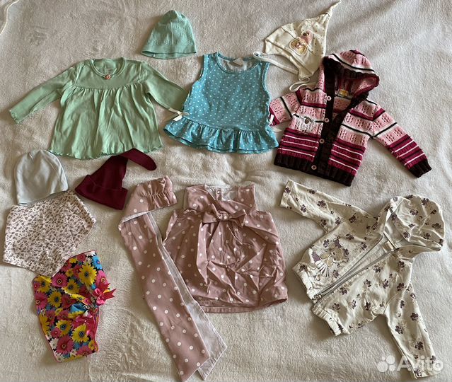 Вещи на девочку 6-9 мес